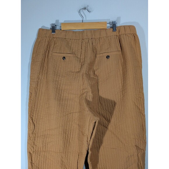 Madewell Womens Warm Hickory Quilted Pull On Tapered Pants Plus Sz XXL Lagenlook - Picture 7 of 9